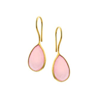 Luna earrings roze chalcedoon