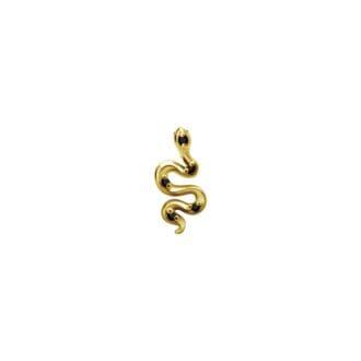 18kt gouden slang met black spinels