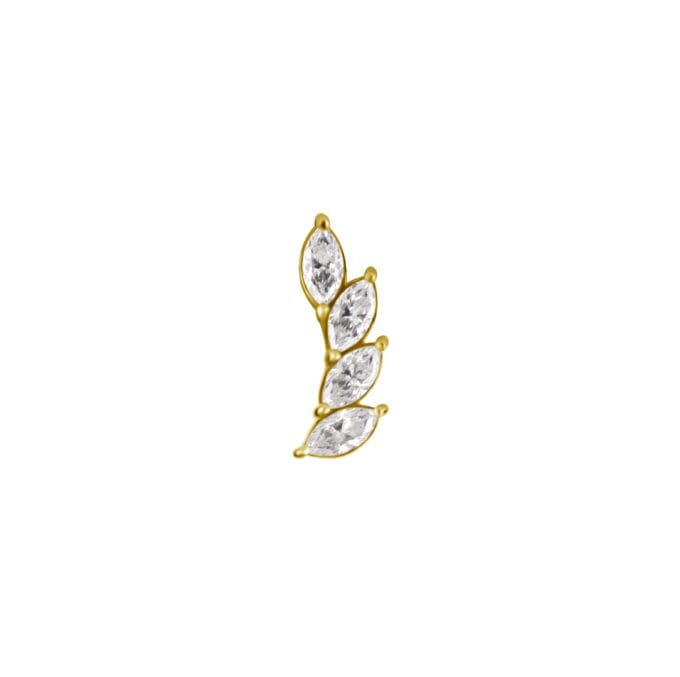 18kt gouden wing met zirkonia 18kt gouden wing met zirkonia