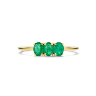 14 kt Gold Ouz Ring Emerald
