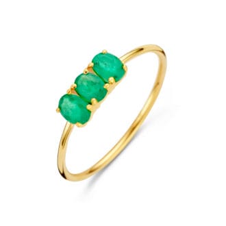 14 kt Gold Ouz Ring Emerald