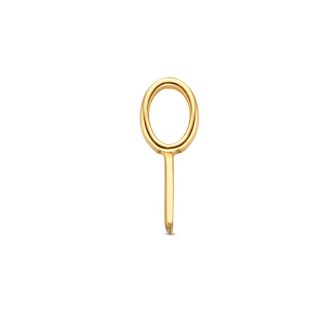 14k gold letter charm