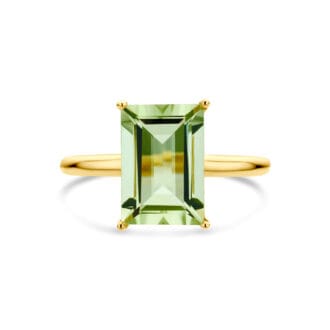 14 kt Gold Loulou Ring Green Amethist