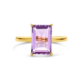 14 kt Gold Loulou Ring Purple Amethist