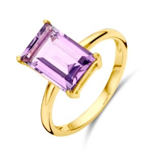 14 kt Gold Loulou Ring Purple Amethist