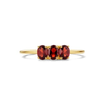 14 kt Gold Ouz Ring Garnet