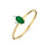 14 kt Gold Amber Ring Emerald