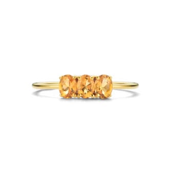 14 kt Gold Ouz Ring Citrine
