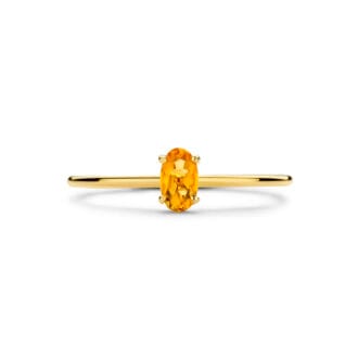14 kt Gold Amber Ring Citrine