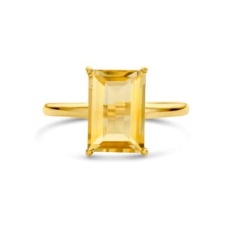 14 kt Gold Loulou Ring Citrine