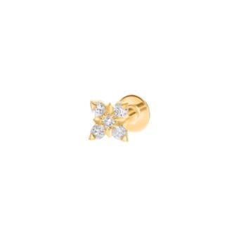 Nova piercing met diamanten