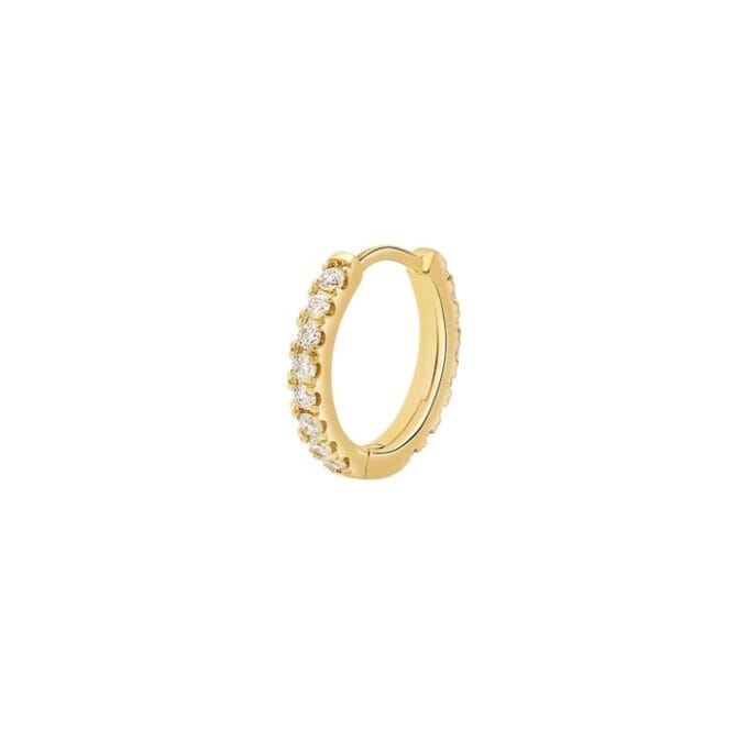 18kt gouden Eternity midi ear Huggies met diamanten van Culet 18kt gouden Eternity midi ear Huggies met diamanten van Culet
