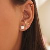 Triangle ear piercing with diamonds Triangle ear piercing with diamonds