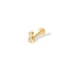 Dual bezel piercing with diamonds