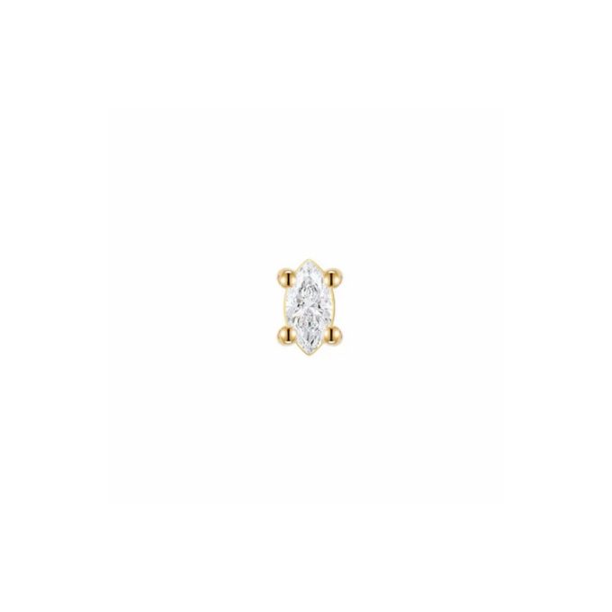 14kt gouden DIAMOND MARQUISE SOLITAIRE - PRONG van Modern Mood
