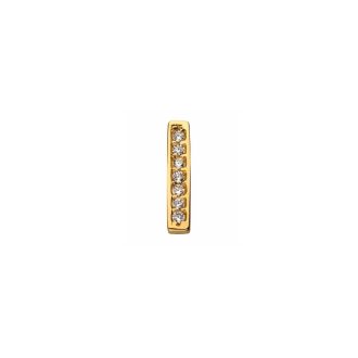 14kt gouden bar met premium zirkonia