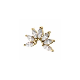 14kt gouden Define met premium zirkonia